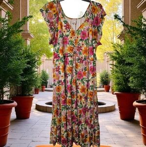 Luna Floral Dress Sz 3X